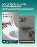 LUFEIDRA Handheld Bidet Sprayer for Toilet-Adjustable Water Pressure Jet Spray with Bidet Hose for Feminine Wash, New Premium Stainless Steel Muslim Shower Toilet Bidet Cloth Diaper Sprayer Set