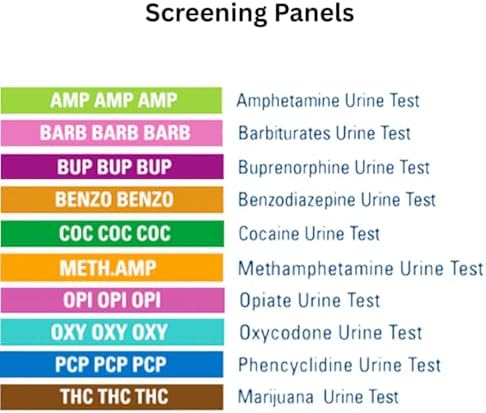 10 Panel Kits Oral Saliva Screening Kit – Rapid Home Mouth Swab Screen Kit Multi Screening Kit Ideal for Home Use AMP01 BAR01 BUP01 BZO01 COC01 Mamp01 OPI01 OXY01 PCP01 THC01