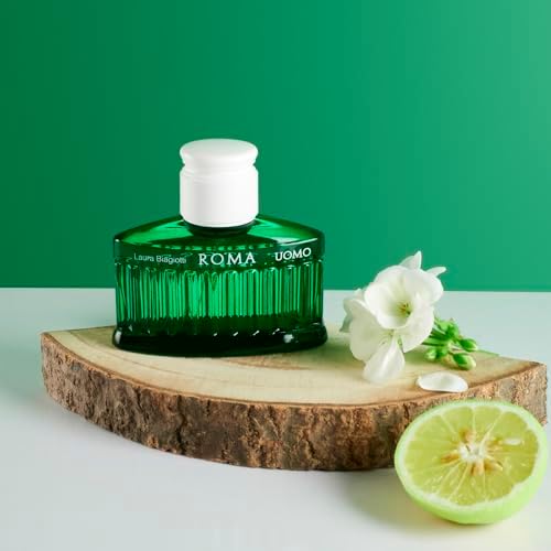 Laura Biagiotti Roma Uomo Green Swing, 4.2 oz - EDT Spray - Cologne for Men - Woody, Floral Fragrance - Long-Lasting - Natural Spray - Elegant Bottle
