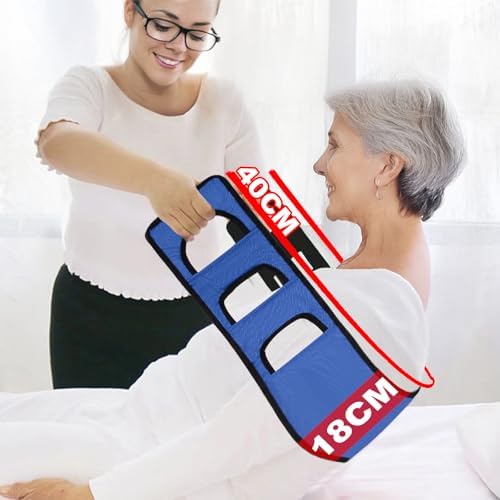 Transfer Sling for Elderly and Disabled - Gait Belt，Transfer Belt for Elderly and Disabled,Gait Belts for Seniors, Body Wheelchair Lift Mobility Standing Aid for Patients (Blue)