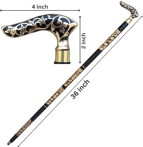 Handmade Wooden Walking Cane – Ergonomic Comfort Grip, Stylish Design – Durable Walking Stick for Men & Women – Support Cane for Seniors & Elderly