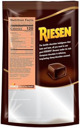 Riesen Chewy Caramel Dark Chocolate Pieces, 30 oz. (SUL398052)
