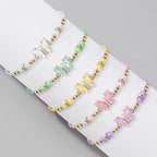 9Pieces Crystal Rhinestone Beads Butterfly Bracelets Adjustable String Cute Butterfly Charm Woven Friendship Bracelet for Women Fairy Party Favor