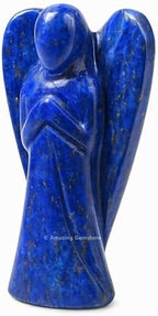Amazing Gemstone Lapis Lazuli Angel - Lapis Lazuli Crystal Angel and Pocket Guardian Angel Crystal Figurines (2 inches)