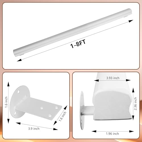 Wooden Handrails, 1-14ft Non-Slip Staircase Handrail,Wall Mounted Barrier-Free Staircase Grab Bar for Elderly, for Home Garden Corridor Lofts Kindergarten Guardrail Decking Railings (2FT)