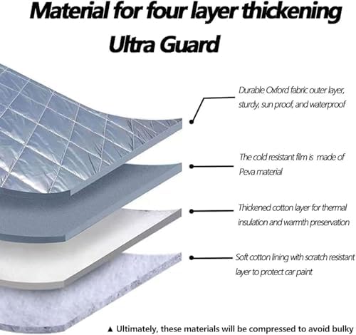 Hail Protector Car Cover for Mercedes-Benz CLA180/CLA200/CLA220/CLA250, Outdoor Waterproof Half Car Covers with Cotton Lining, Hail Blanket Scratchproof Sun-Resistant