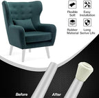 16pcs 1/2 Inch Round Chair Leg Tips Caps, Non-Slip Rubber Chair Leg Floor Protectors, White Furniture Leg Caps Fit for 0.43"-0.47" (11mm-12mm) Diameter Round Feet