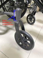 Wheelchair Accessories Caster Assembly With Aluminum Front Fork,Suitable For Installing 8 Inch Solid Casters.Widely Used In Most Manual Wheelchairs K1,K2,K3,K7...Black(1 Ea)