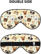 Cute Dog Sleep Mask Breathable Soft Eye Mask for Sleep for Women Men Lightweight Eye Cover for Travel, Night Work, Nap, Office