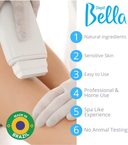 Depil Bella Roll On Wax Honey and Propolis Depilatory | Body Waxing, Hair Removal Wax-Cartridge | For Men and Women | Home Self Waxing | Sensitive Skin | Dermatologically Tested | Painless (3 PACK)