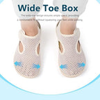 XIHALOOK Womens Flat Sandals Closed Toe Summer Breathable Mesh Sandals for Beach Travel Casual Walking Shoes Zero Drop Wide Barefoot Shoes