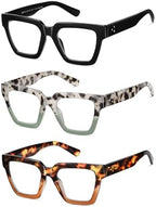 Oversized Reading Glasses Women Oprah Style Blue Light Blocking Computer Readers Designer Ladies Large Frame Square