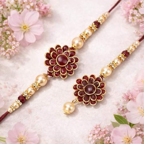 Riddhika Ventures Brother Rakhi with Greeting Card | Rakhi Gifts for Brother, Sister, Bhaiya, Bhabhi for Indian Raksha Bandhan Festival (B2B2K) (B2B2K)