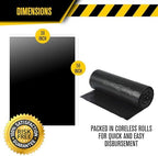 Ultrasac Heavy Duty 55 Gallon Contractor Bags - (40 Count, 3 MIL) - 38" x 58" - Large Black Plastic Trash Can Liners - 55-60 Gal Garbage Bag Drum Liners for Outdoor & Contractors