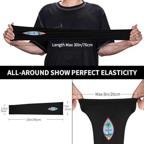 Seal Of Guam Arm Sleeves Unisex-Adult Sun Protection Arm Warmers Uv Protection Compression Sleeves