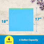 300 Count 15 Micron Extra Thick 4 Gallon Drawstring Small Trash Bags, Sturdy & Tear-Resistant Small Garbage Bags for Bathroom, Office, Bedroom & Kitchen