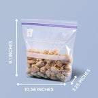 Freezer Gallon Double Zipper Food Storage Bags, 250 Count, 3 Mil, Clear with Write-On Calendar, BPA-Free, Commercial Use, Bulk Packaging