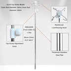 Portable IV Pole with 4 Hooks - Height Adjustable Stainless Steel Stand for Feeding Tubes & IV Bags - Ideal for Nursing Beds & Infusion Chairs for Elderly Care
