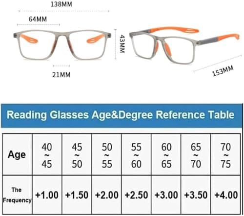 Sport Intelligent Photochromic Progressive Bifocal Presbyopia Glasses, Chromoscope. Reading Glasses, Unisex Reading Glasses
