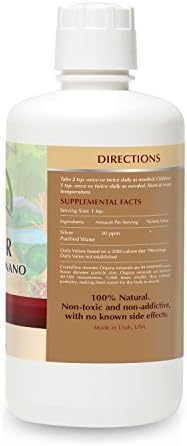 Organa Crystalline Nano Colloidal Silver - 30 PPM - 32 oz Bottle - Ultra Pure Bio Active Silver