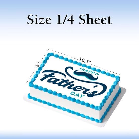 Create Your Own 1/4 Sheet - 10.5’ x 8’’ Icing Toppers - Personalized Cake Images for Birthday Wedding Graduation Special occasion - Customized Cake Topper - No Known Allergens