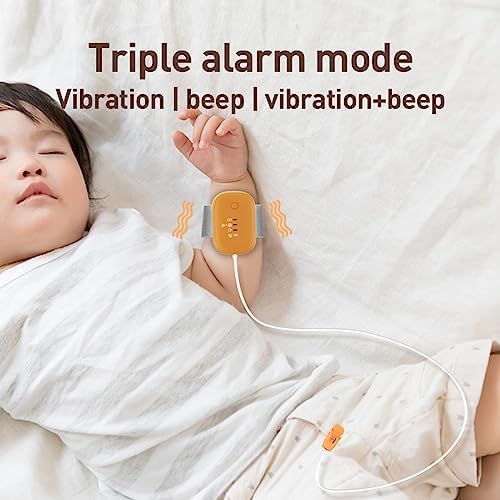 Bed Wetting Alarm for Kids, USB Rechargeable, Pee Alarms with Loud Sound & Strong Vibration, Potty Training for Children, Orange