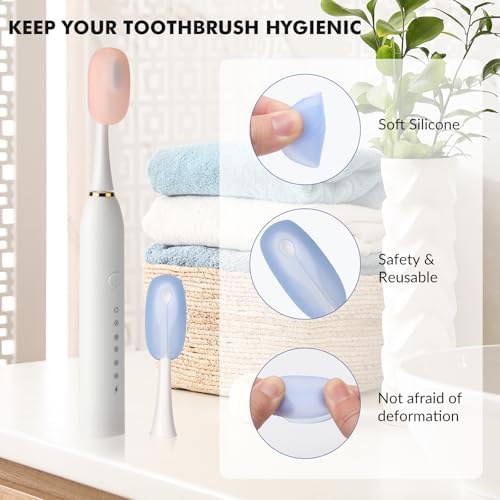 10 Packs Travel Toothbrush Covers, Silicone Toothbrush Head Caps for Electric and Manual Toothbrushes, Essential Bathroom Accessories for Home and Travel