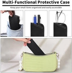 6 Pcs Slip in Eyeglasses Cases, Soft Protective Glasses Pouch for Reading, Black Fabric Spectacle Pouch Holder, Slim Glass Slip in Glasses Sleeve