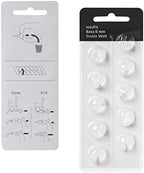 Hearing Aid Domes for Oticon Replacements, Oticon Minifit Double Vent Bass Domes (6 mm/2 Packs）, Universal Domes for Oticon Hearing Aid Supplies.