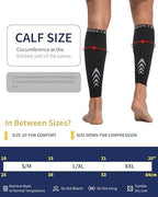 Modetro Sports Calf Compression Sleeves - Leg Sleeves for Men and Women - Shin Splint Relief Support Brace Running Flights