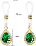 Fake Nipple Rings for Women,Non Piercing Nipple Jewelry Dangle Faux Nipple Rings Fake Body Piercing