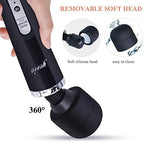 YEVIOR Wired Powerful Handheld Massager with 10 Pulse Settings Strong Vibration for Women,Personal Total Body Therapy Massager for Sports Recovery, Muscle Aches, Body Pain (Black)