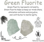 2Pcs Green Fluorite 1.8-2.2" Large Raw Crystals Natural Stones Rough Healing Crystals Green Fluorite for Tumbling Rocks Reiki Polishing Wire Wrapping Wicca Gifts DIY Tumbling Rock