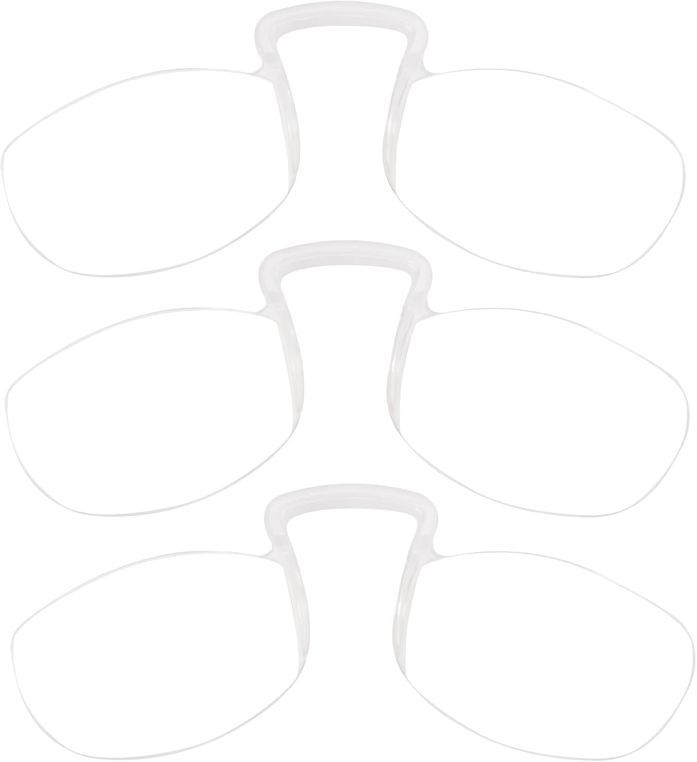 DXYXYO Armless Thin Reading Glasses for Men and Women Mini Lightweight Legless Clip on Nose Readers 3 Pack