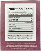 Organic Positively Botanicals Company, Passion Flower Herbal Tea Bags, 20 Count