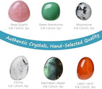 Cancer Zodiac Crystal Set, 6 Natural Healing Crystals for Meditation & Emotional Wellness, Complete Gift Set with Guidebook