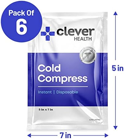 Instant Cold Pack | Disposable Ice Packs - Cold Therapy - for Injuries, Swelling, Inflammation, Muscle Strains, Sprains, Perfect for First aid Kit, Outdoor Activities, Athletes. 5x7 Inches, 6 Pack.