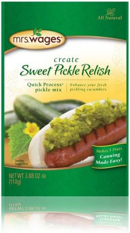 Mrs Wages Sweet Pickle Relish Mix 3.9 oz (Pk of 6)
