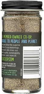 Frontier Co-op Organic Fine Ground Black Pepper, 1.8 Ounce Bottle, Full-bodied Flavor and Aroma, Kosher