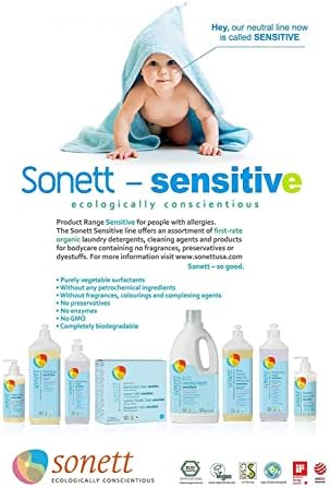 Sonett Organic Laundry Powder Color Sensitive for Sensitive Skin For People With Allergies 42 oz (Pack of 4)