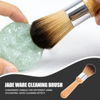 Didiseaon Wooden Handle Cleaning Brush Soft Bristle Dust Removal for Jade Ware Musical Instruments Maintenance Tool, 6.1 Inch