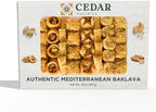 Cedar Pastries Mediterranean Baklava Assortment – 33 Pieces – Large Mediterranean Dessert Gift Box – Pistachio, Cashew & Walnut Phyllo Pastries – Gourmet Middle Eastern Sweets – Kosher & Halal Certified