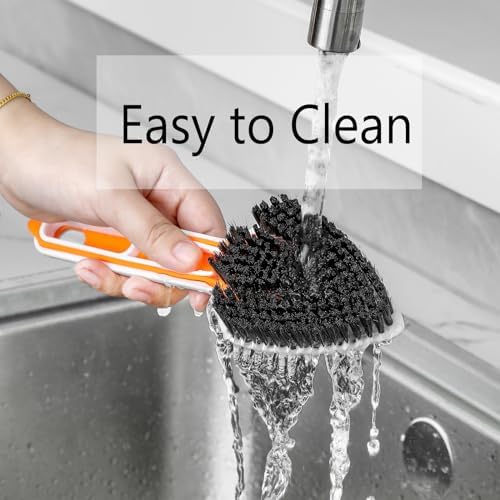 Crevice Cleaning Brush, Hard Bristle Crevice Cleaning Brushes, 3 in 1 Cleaning Brushes for Household Use Multifunctional Gap Cleaning Brush for Bathroom Kitchen Window Groove Corner Small Spaces