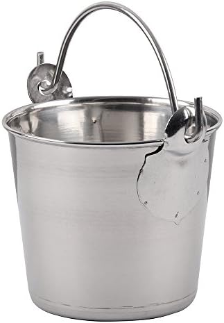 Lindy's 1-Quart Stainless Steel Bucket, Durable Seamless Bucket for Many Home Tasks, Carry Water or Milk, Fill with Food, Use as a Flower Pot, Cleaning Bucket, Table Centerpiece and Much More