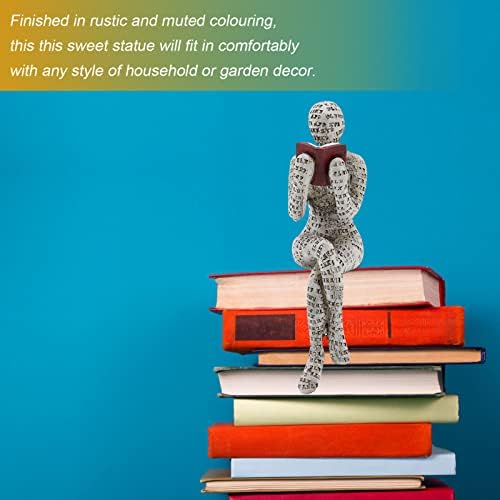 Innovative Lady Reading Pulp Molding Bookshelf Ornaments for Birthdays, Gum Reading Woman Figurine, Graduations, Best Friends Or Relatives (D), Gum Reading Woman Figurine, Innovative Lady Rea