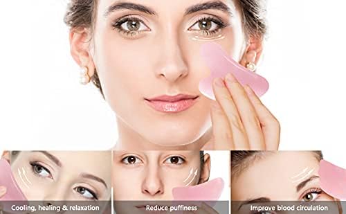 Mina Heal Rose Quartz Gua Sha Facial Massage Stone Excellent Skincare Tool