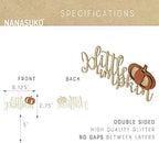 Cake Topper - little pumpkin - Double Sided gold glitter with pumpkin - Premium quality Made in USA