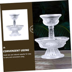 SHOWERORO Buddhist Offering Cup Set of 2 Decorative Crystal Glass Footed Bowl Multi-Use Cup for Home for Rituals and Ceremonies