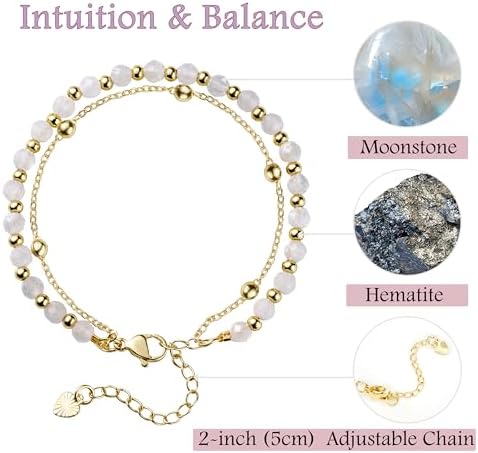 Farfume Crystal Bracelet Beaded Bracelets 4mm Natural Stone Beads Gemstone Handmade Jewelry Valentine's Day Gifts
