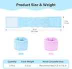 Sensory Weighted Bracelets for Kids, Sensory Wristbands for Autism ADHD SPD Anxiety Relief, Calming and Focus for Special Needs Child, Two Pack, Light Blue
